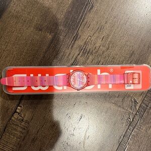 Swatch Vibrant Pink and Purple Timepiece